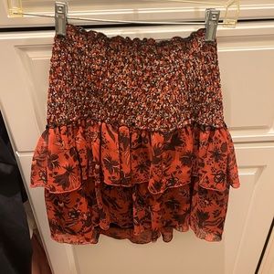 Zara floral mini skirt